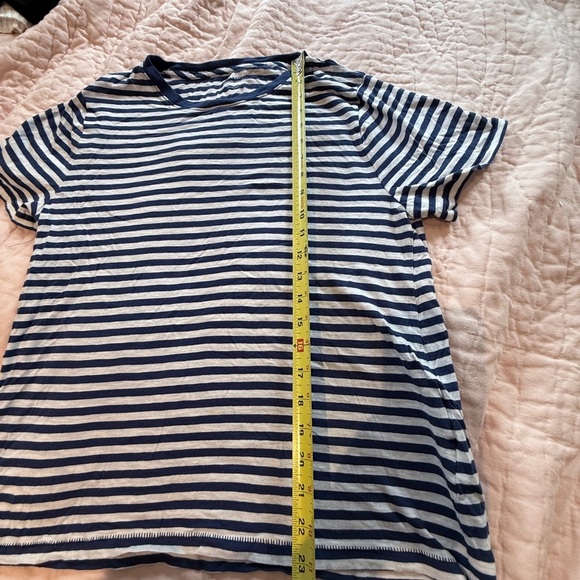 J. Crew Blue and White Striped Tee - Picture 3 of 5